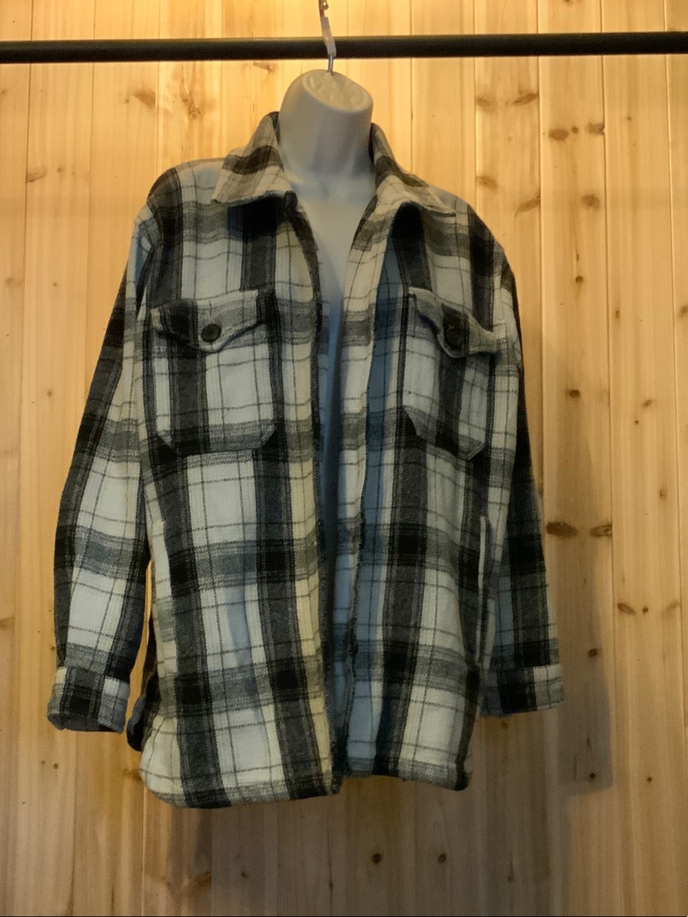 Lucky Brand Black and White Plaid Shacket